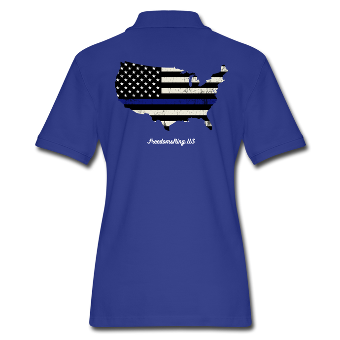 BLUE LINE USA - Women's Pique Polo Shirt - royal blue