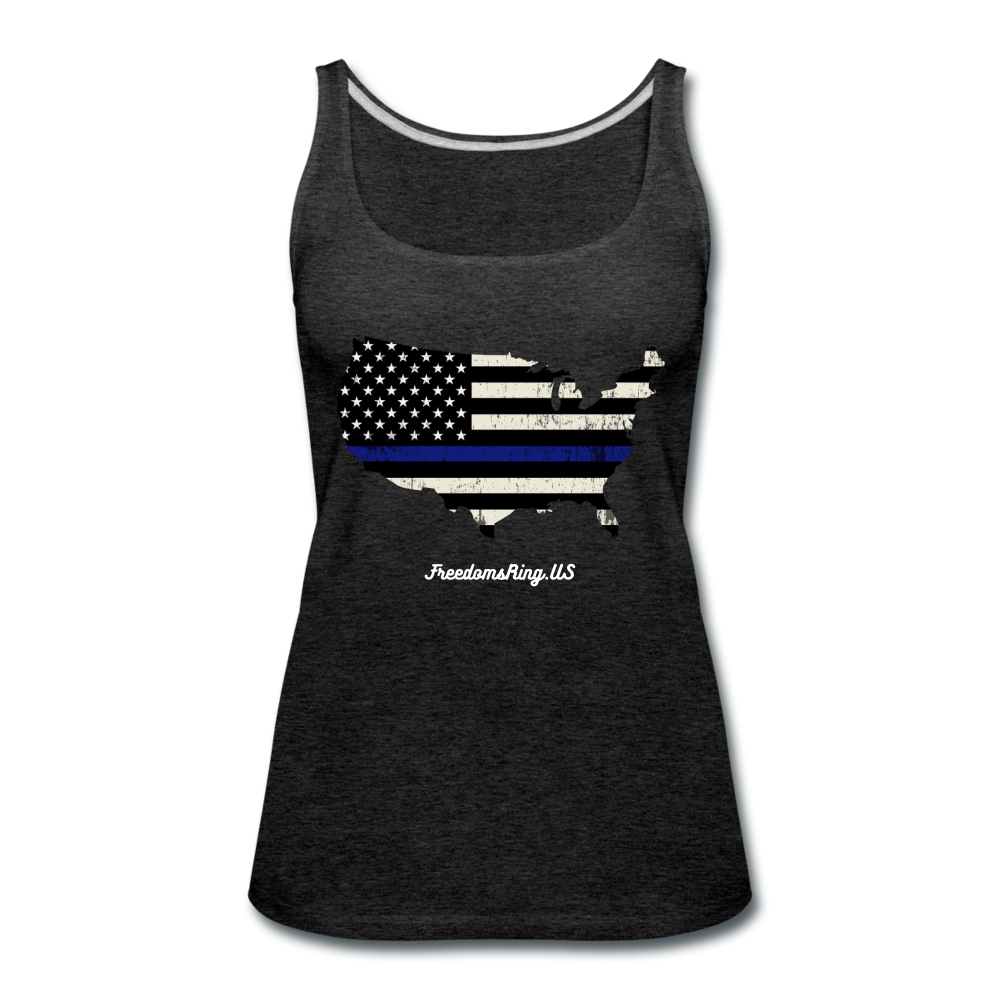 BLUE LINE USA - Women’s Premium Tank Top - charcoal gray