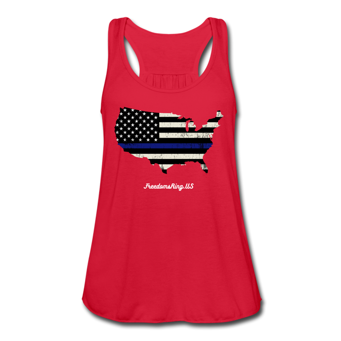 BLUE LINE USA - Women's Flowy Tank Top by Bella - red