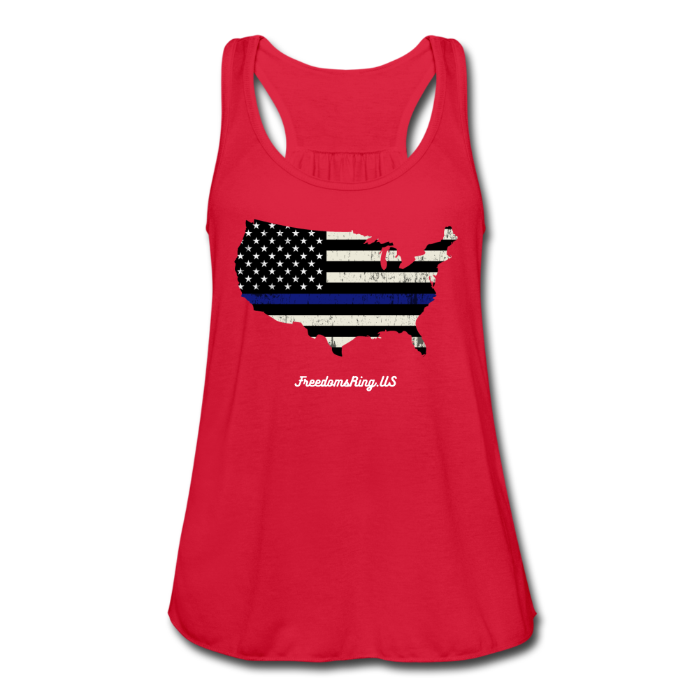 BLUE LINE USA - Women's Flowy Tank Top by Bella - red