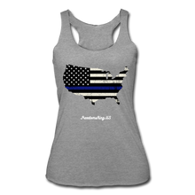 Load image into Gallery viewer, BLUE LINE USA - Women’s Tri-Blend Racerback Tank - heather gray
