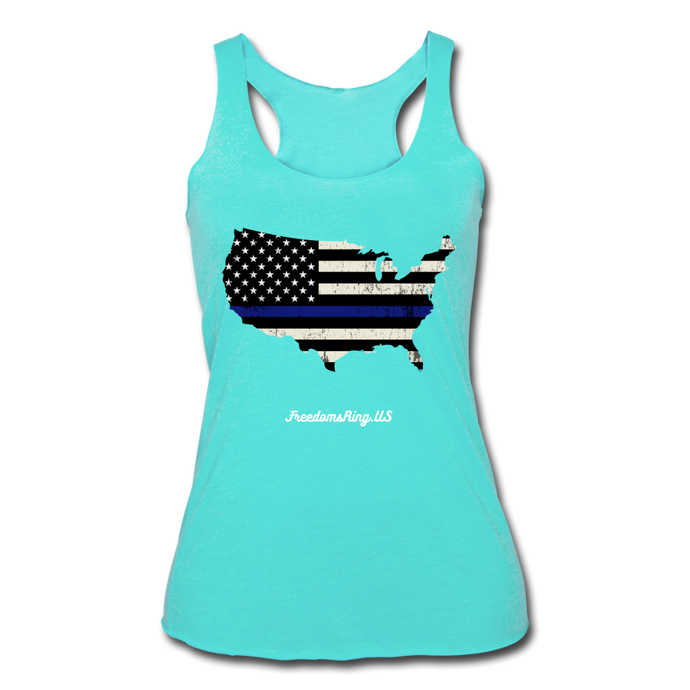 BLUE LINE USA - Women’s Tri-Blend Racerback Tank - turquoise