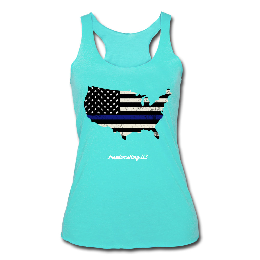 BLUE LINE USA - Women’s Tri-Blend Racerback Tank - turquoise