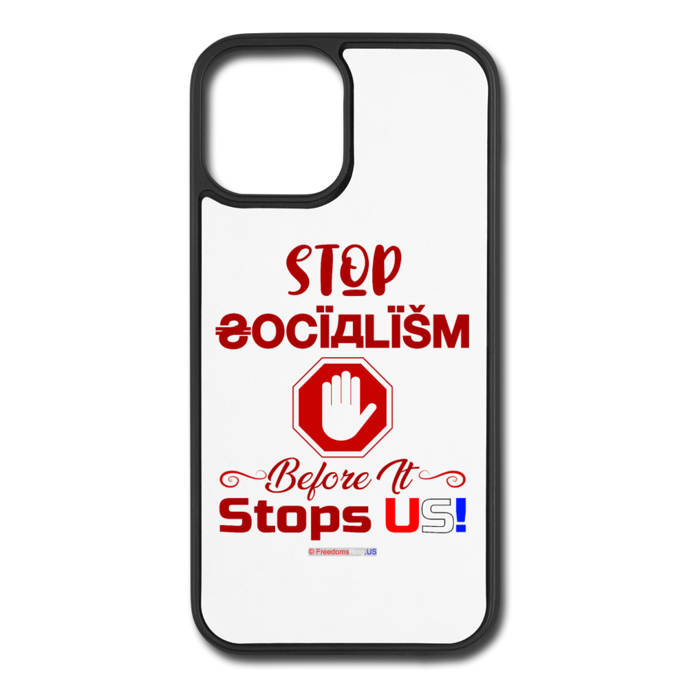 STOP SOCIALISM - iPhone 12/12 Pro Case - white/black