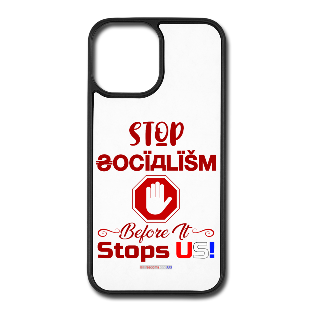 STOP SOCIALISM - iPhone 12 Pro Max Case - white/black