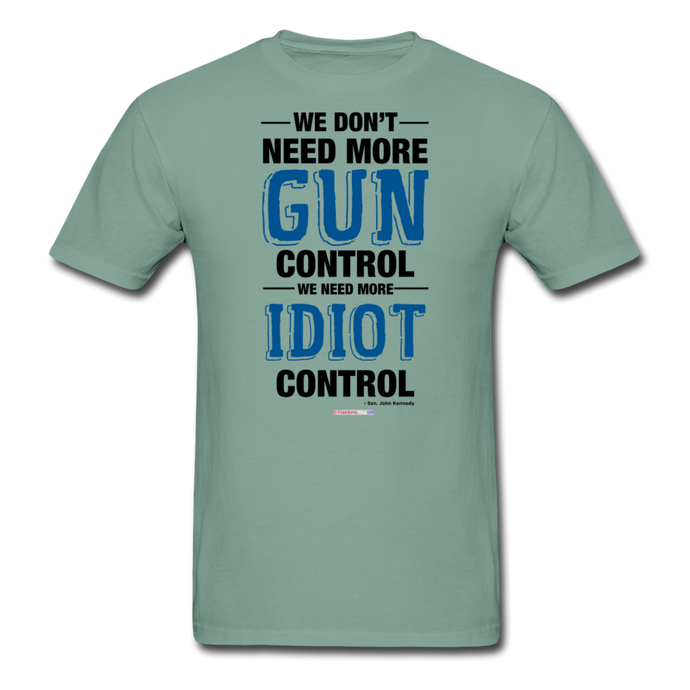 MORE IDIOT CONTROL - Unisex ComfortWash Garment Dyed T-Shirt - seafoam green