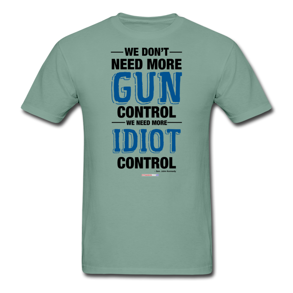 MORE IDIOT CONTROL - Unisex ComfortWash Garment Dyed T-Shirt - seafoam green