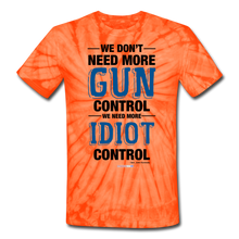 Load image into Gallery viewer, MORE IDIOT CONTROL - Unisex Tie Dye T-Shirt - spider orange
