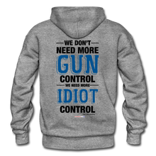 Load image into Gallery viewer, MORE IDIOT CONTROL - Gildan Heavy Blend Adult Hoodie - graphite heather
