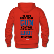 Load image into Gallery viewer, MORE IDIOT CONTROL - Men’s Premium Hoodie - red
