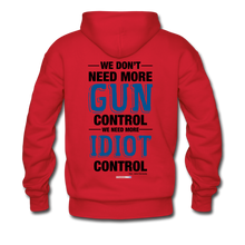 Load image into Gallery viewer, MORE IDIOT CONTROL - Men&#39;s Hoodie - red
