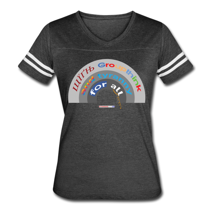 GROUPTHINK RAINBOW - Women’s Vintage Sport T-Shirt - vintage smoke/white