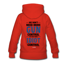 Load image into Gallery viewer, MORE IDIOT CONTROL - Women’s Premium Hoodie - red
