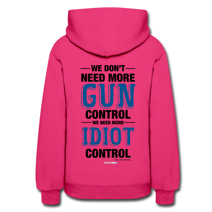 MORE IDIOT CONTROL - Women's Hoodie - fuchsia