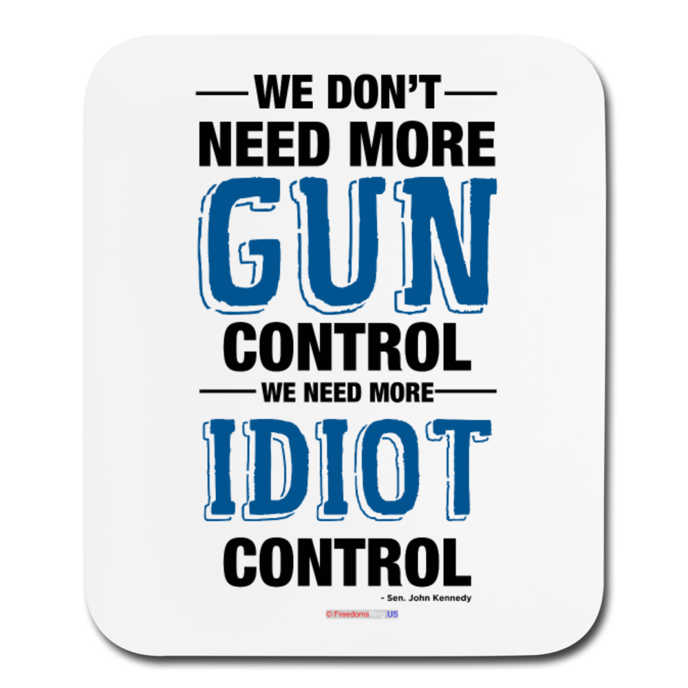 MORE IDIOT CONTROL - Mouse pad Vertical - white