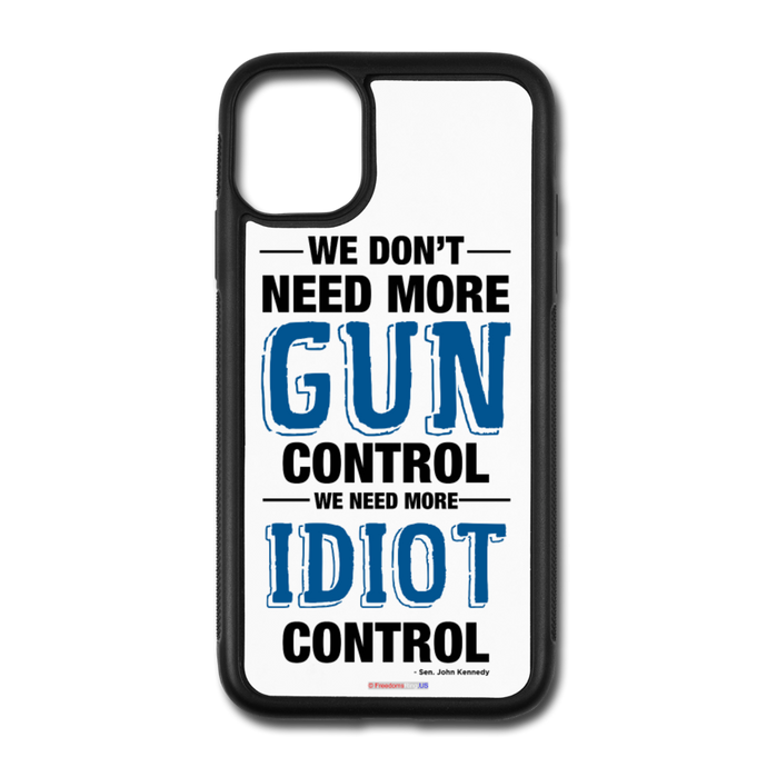 MORE IDIOT CONTROL - iPhone 11 Case - white/black