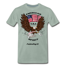 Load image into Gallery viewer, AMERICAN SPIRIT - Men&#39;s Premium T-Shirt - steel green
