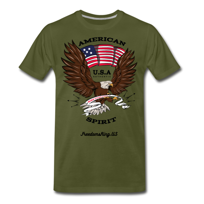 AMERICAN SPIRIT - Men's Premium T-Shirt - olive green