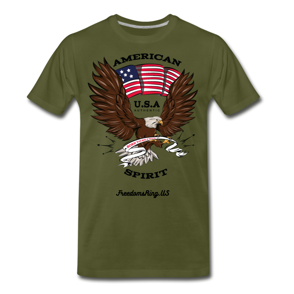 AMERICAN SPIRIT - Men's Premium T-Shirt - olive green