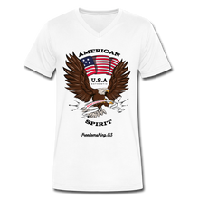 Load image into Gallery viewer, AMERICAN SPIRIT - Men&#39;s V-Neck T-Shirt - white
