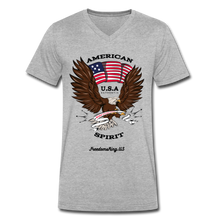 Load image into Gallery viewer, AMERICAN SPIRIT - Men&#39;s V-Neck T-Shirt - heather gray
