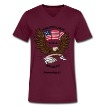 Load image into Gallery viewer, AMERICAN SPIRIT - Men&#39;s V-Neck T-Shirt - maroon
