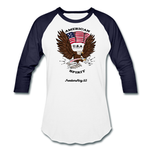 Load image into Gallery viewer, AMERICAN SPIRIT - Baseball T-Shirt - white/navy
