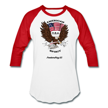 Load image into Gallery viewer, AMERICAN SPIRIT - Baseball T-Shirt - white/red
