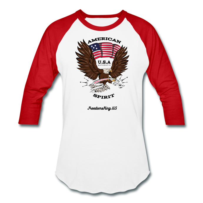 AMERICAN SPIRIT - Baseball T-Shirt - white/red