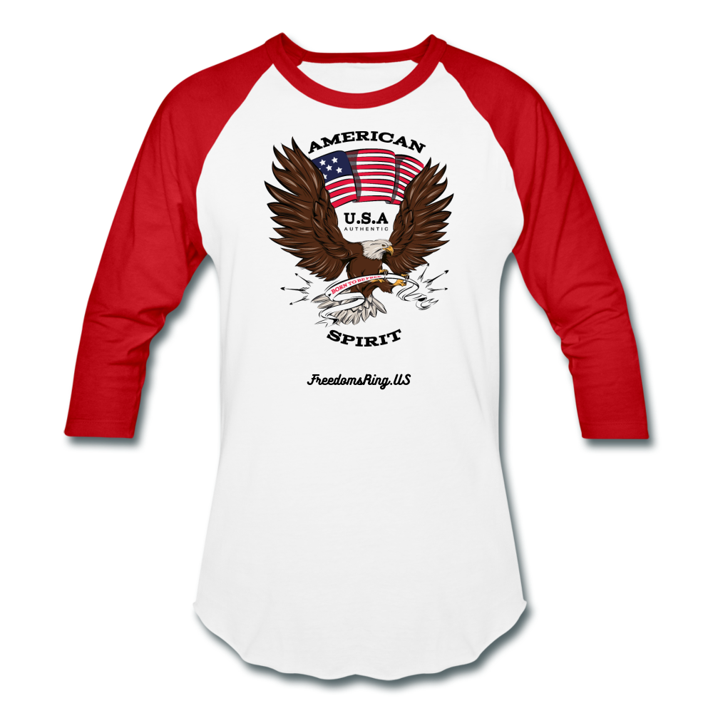 AMERICAN SPIRIT - Baseball T-Shirt - white/red