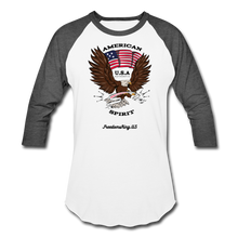 Load image into Gallery viewer, AMERICAN SPIRIT - Baseball T-Shirt - white/charcoal
