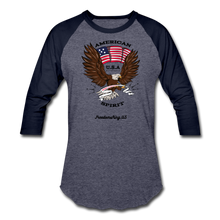 Load image into Gallery viewer, AMERICAN SPIRIT - Baseball T-Shirt - heather blue/navy
