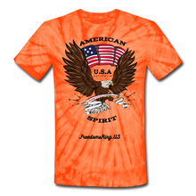 Load image into Gallery viewer, AMERICAN SPIRIT - Unisex Tie Dye T-Shirt - spider orange
