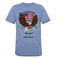 Load image into Gallery viewer, AMERICAN SPIRIT - Unisex Tri-Blend T-Shirt - heather Blue
