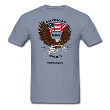 Load image into Gallery viewer, AMERICAN SPIRIT - Unisex ComfortWash Garment Dyed T-Shirt - blue
