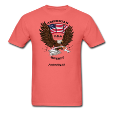 Load image into Gallery viewer, AMERICAN SPIRIT - Unisex ComfortWash Garment Dyed T-Shirt - coral
