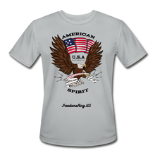 Load image into Gallery viewer, AMERICAN SPIRIT - Men’s Moisture Wicking Performance T-Shirt - silver
