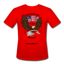 Load image into Gallery viewer, AMERICAN SPIRIT - Men’s Moisture Wicking Performance T-Shirt - red
