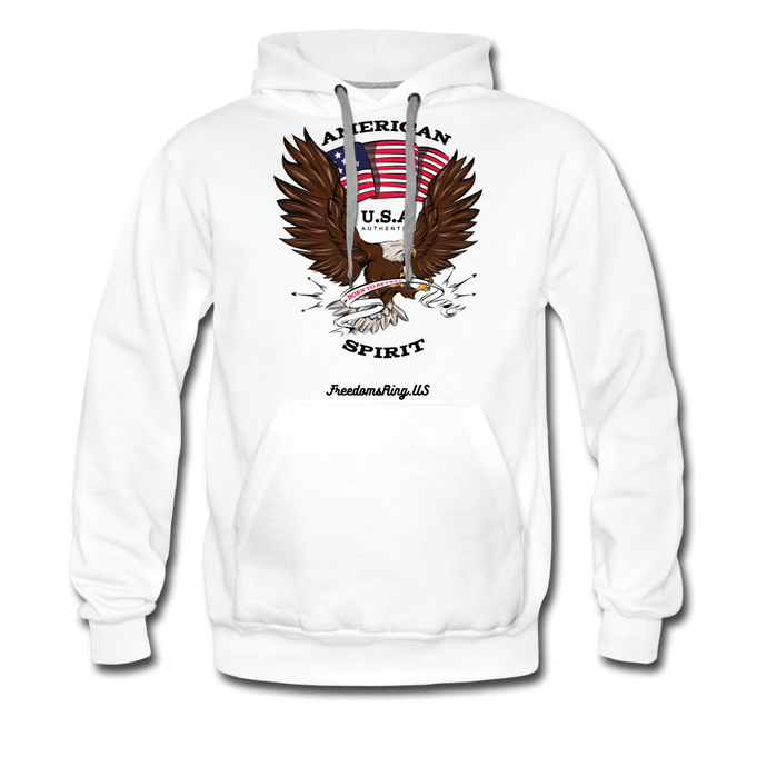 AMERICAN SPIRIT - Men’s Premium Hoodie - white