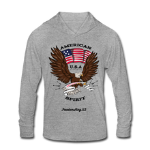 Load image into Gallery viewer, AMERICAN SPIRIT - Unisex Tri-Blend Hoodie Shirt - heather gray
