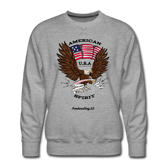 AMERICAN SPIRIT - Men’s Premium Sweatshirt - heather gray