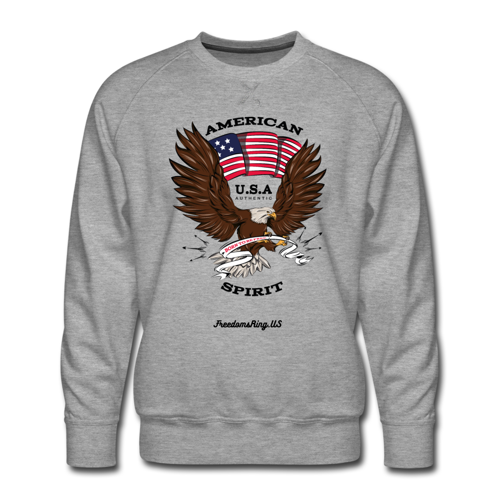 AMERICAN SPIRIT - Men’s Premium Sweatshirt - heather gray