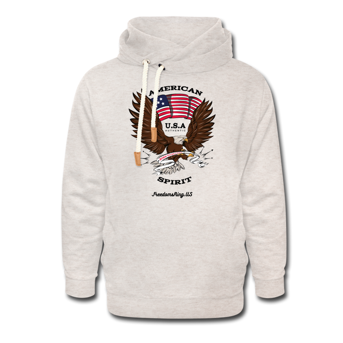 AMERICAN SPIRIT - Shawl Collar Hoodie - heather oatmeal