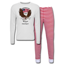 Load image into Gallery viewer, AMERICAN SPIRIT - Unisex Pajama Set - white/red stripe
