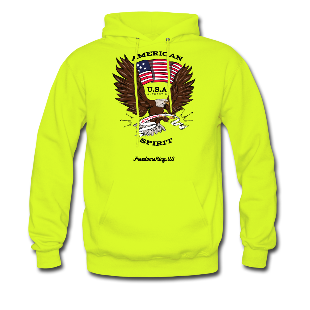 AMERICAN SPIRIT - Men's Hoodie - safety green