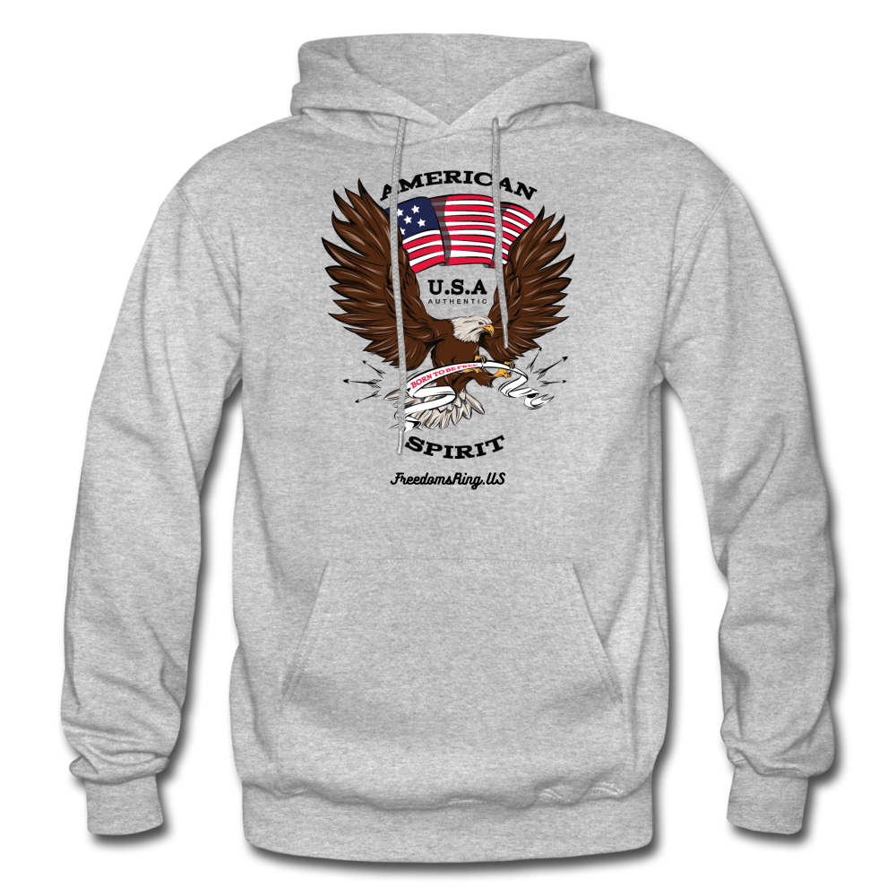 AMERICAN SPIRIT - Gildan Heavy Blend Adult Hoodie - heather gray