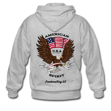 Load image into Gallery viewer, AMERICAN SPIRIT - Gildan Heavy Blend Adult Zip Hoodie - heather gray
