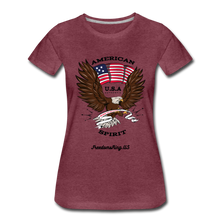 Load image into Gallery viewer, AMERICAN SPIRIT - Women’s Premium T-Shirt - heather burgundy
