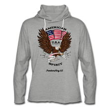 Load image into Gallery viewer, AMERICAN SPIRIT - Unisex Lightweight Terry Hoodie - heather gray
