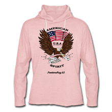 Load image into Gallery viewer, AMERICAN SPIRIT - Unisex Lightweight Terry Hoodie - cream heather pink
